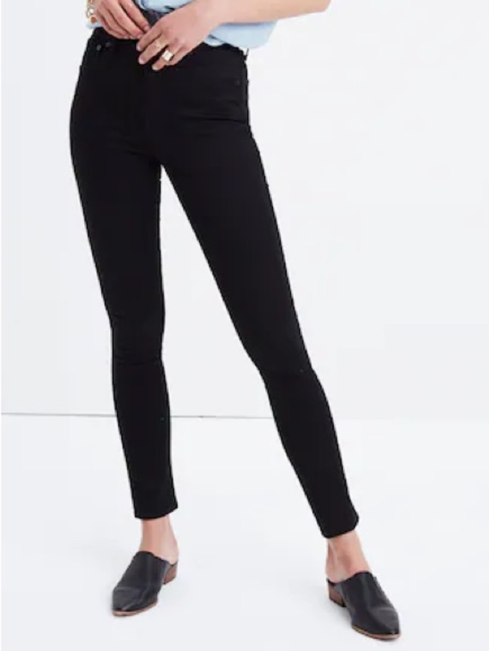 Madewell High-Rise Skinny Jeans in Carbondale Wash - Black Size 27